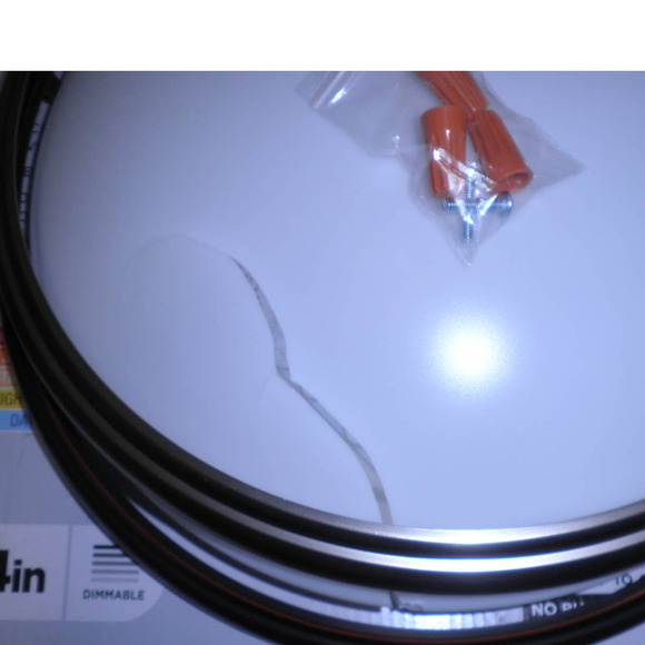 14" Brushed Nickel or Oil-Rubbed Bronze Selectable LED Flush Mount (PARTS USE) - Picture 7 of 8